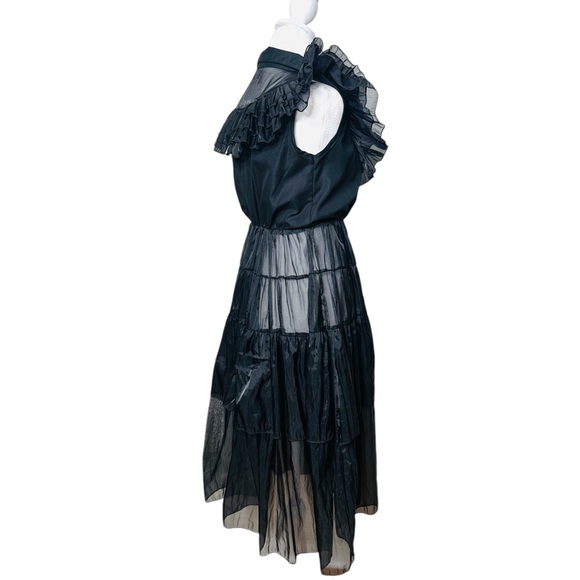VINTAGE SHEER RARE RUFFLED DRESS - Picture 7 of 7